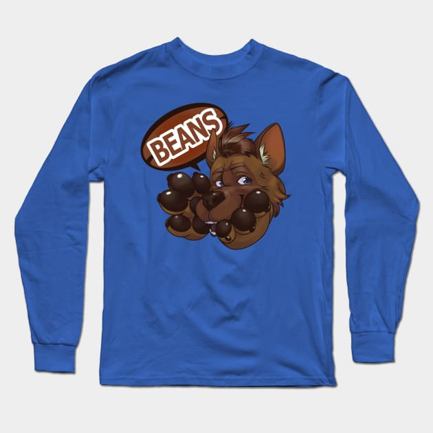 Hyena paw beans Long Sleeve T-Shirt by Pawgyle